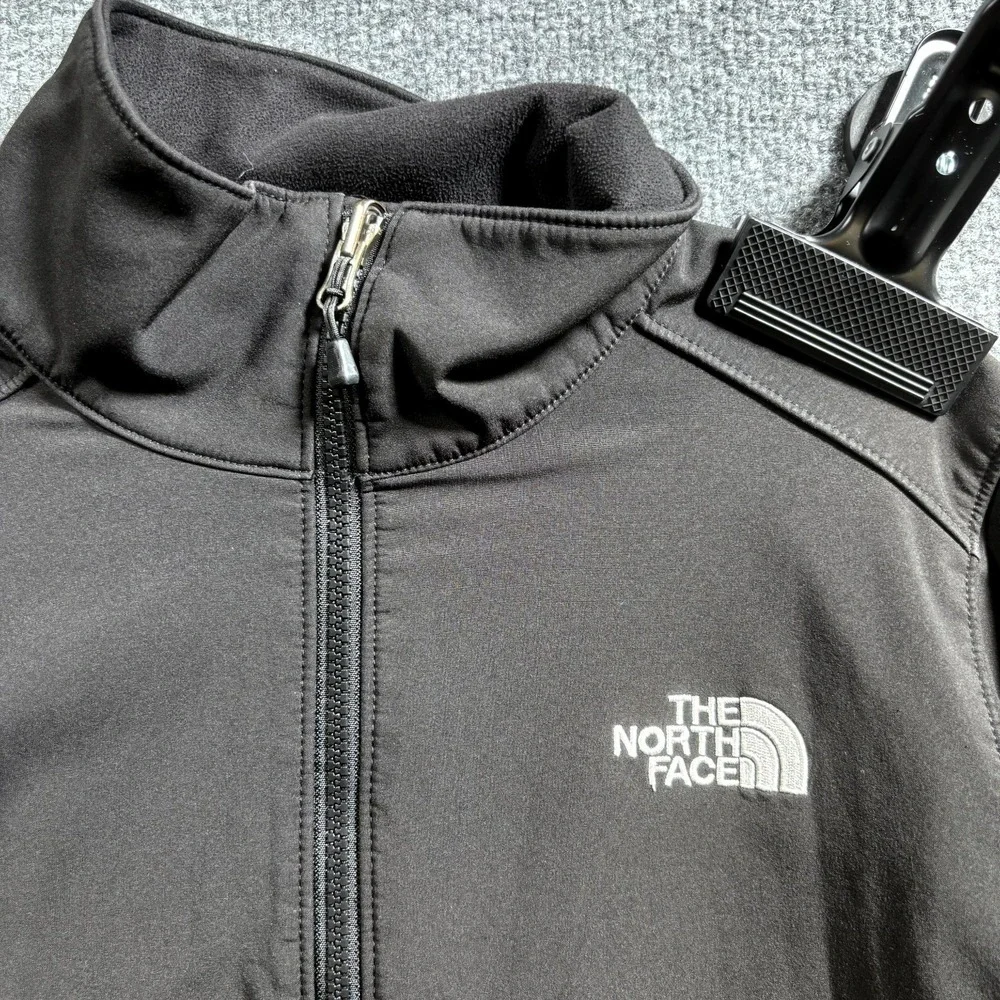 The North Face Jacket Mens Small Black Fleece Lined Full Zip Outdoor Windbreaker